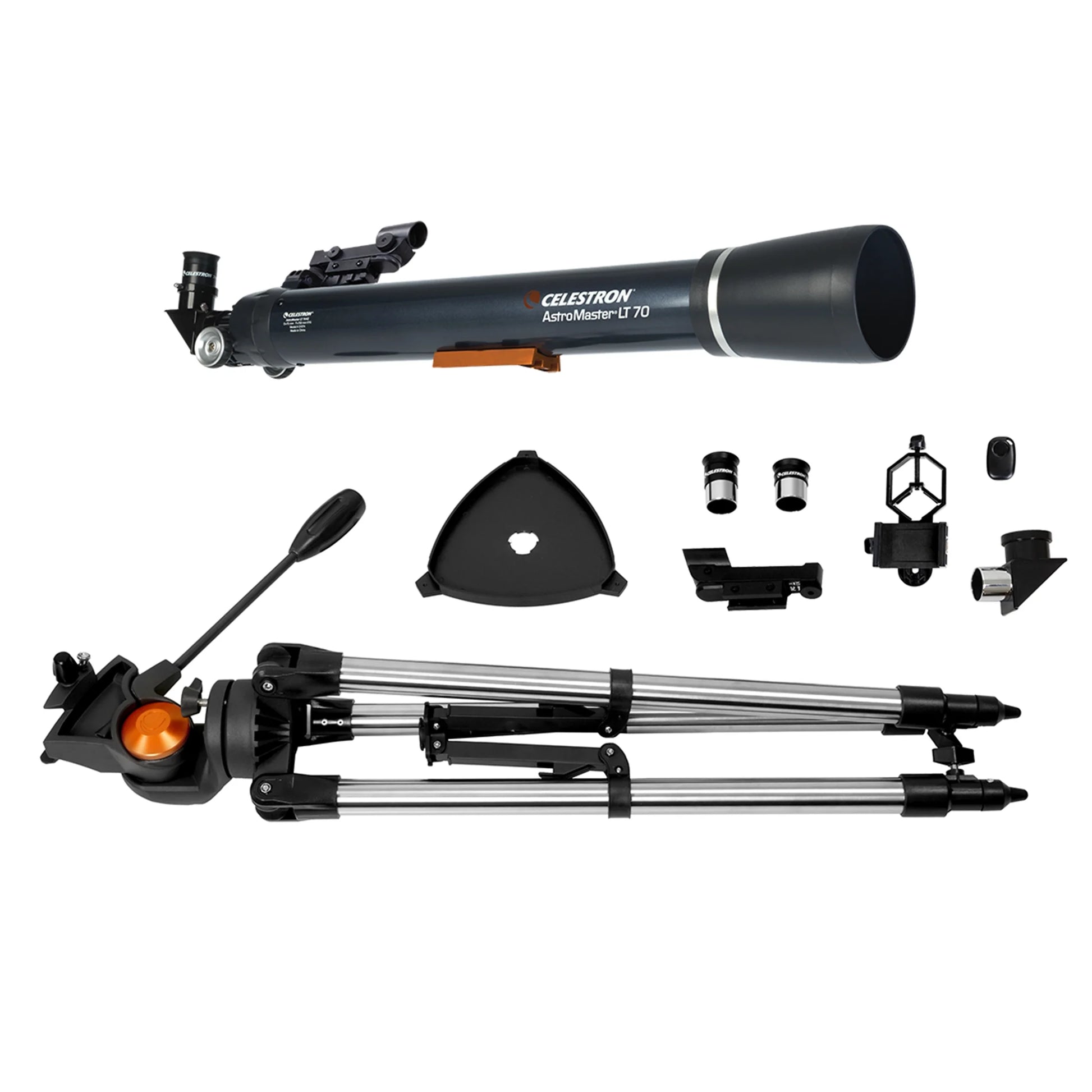 Astromaster 70AZ LT Refractor Telescope Kit with Smartphone Adapter and Bluetooth Remote