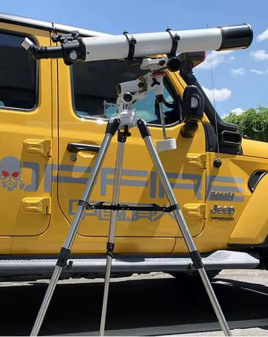 Outdoor Professional Stargazing F90080MM Astronomical Telescope with Equatorial Mount Telescope Refracting Space Telescope